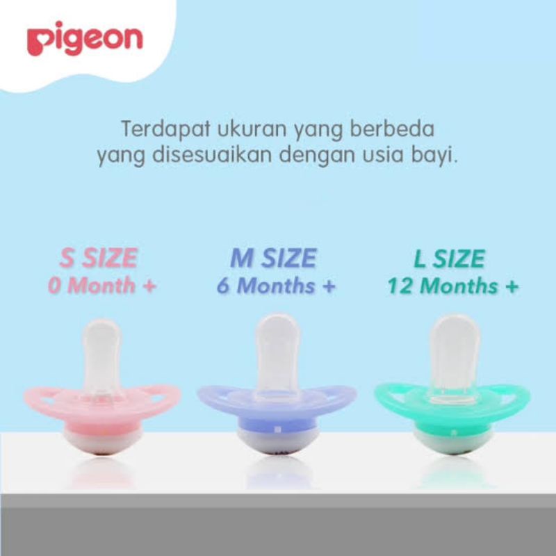 Pigeon Minilight Pacifier Baby Size S M L - Pigeon Mini Light Empeng Dot Bayi 0-12m - Empeng Bayi Curah Murah