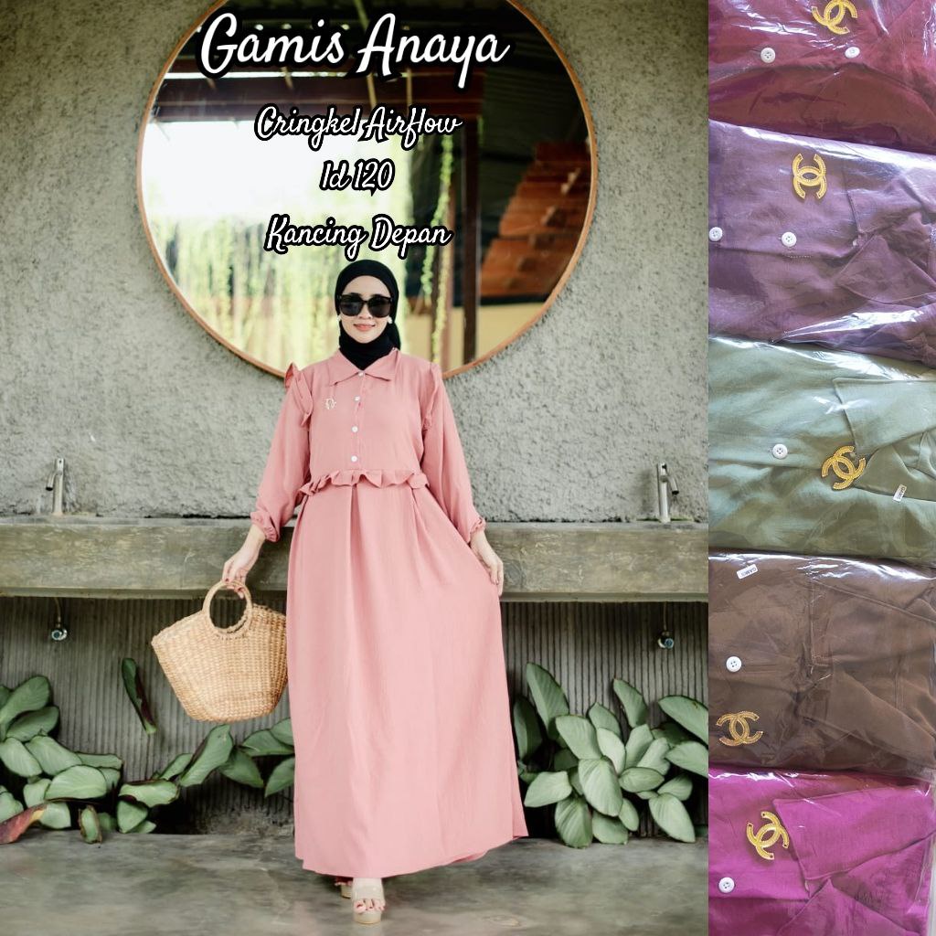 Gamis Dress Crinkle Air Flow Uragiri Best Seller ( NEW ARRIVAL ) - Dress Muslim Gamis Terbaru Baju Wanita Muslimah Syari Remaja Kekinian Kondangan Pesta Mewah Elegan Gamis Rayon Premium Resleting Kancing Depan Busui Friendly Bahan Adem Halus Nyaman