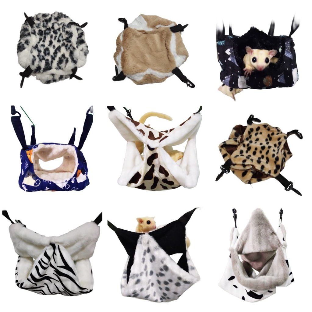 Double Hammock Aksesoris Sugar Glider Kandang Sugar Glider Mainan Sugar Glider