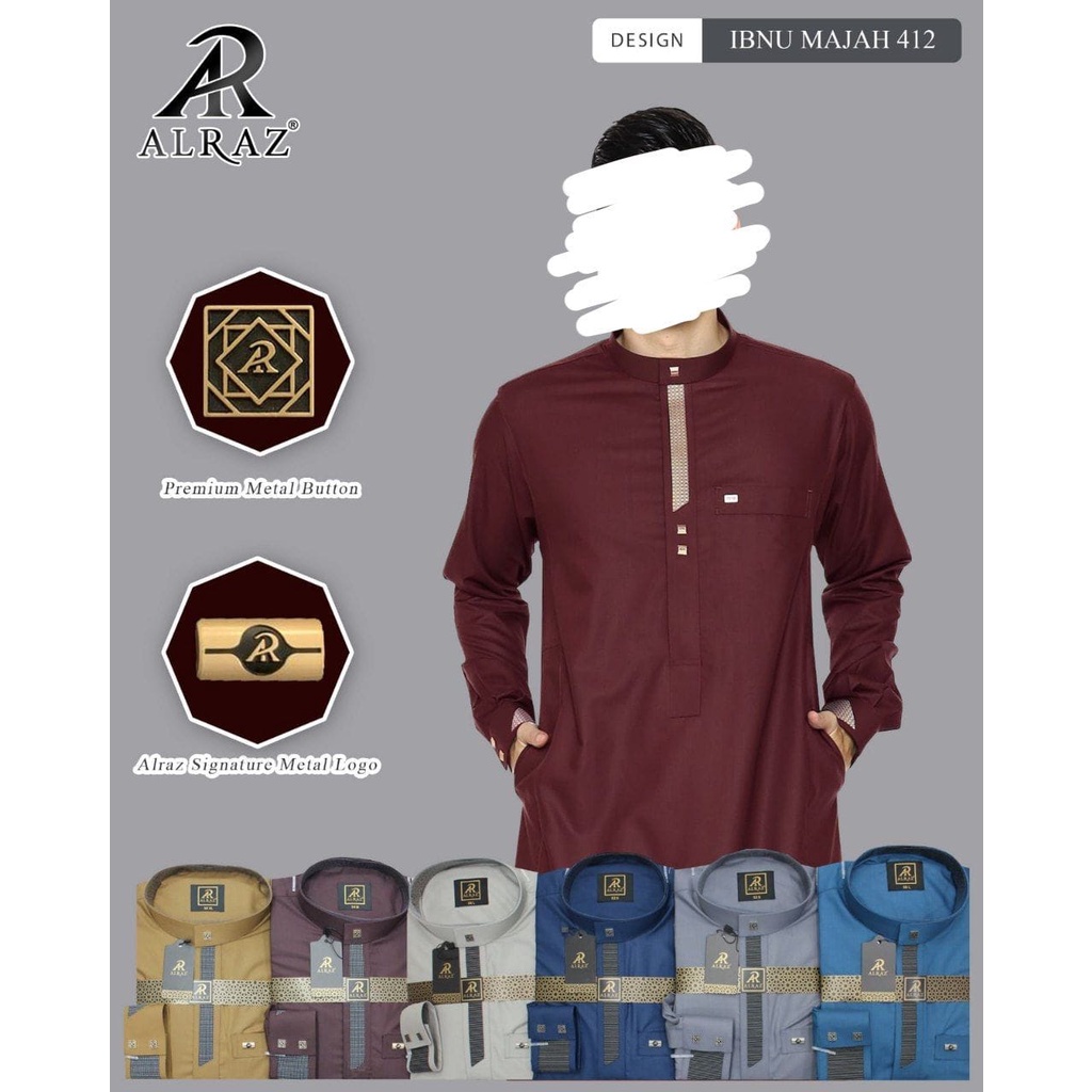 COD JUBAH/GAMIS PRIA AL RAZ BAHAN KATUN PREMIUM MODEL IBNU MAJAH