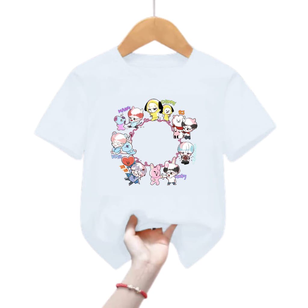 Hzl_outfit Kaos Anak BT21 Coloring Kaos Anak (COD)