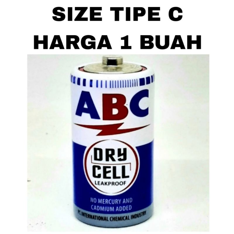 BATERAI TIPE C R14 1.5V BATERAI ABC TANGGUNG
