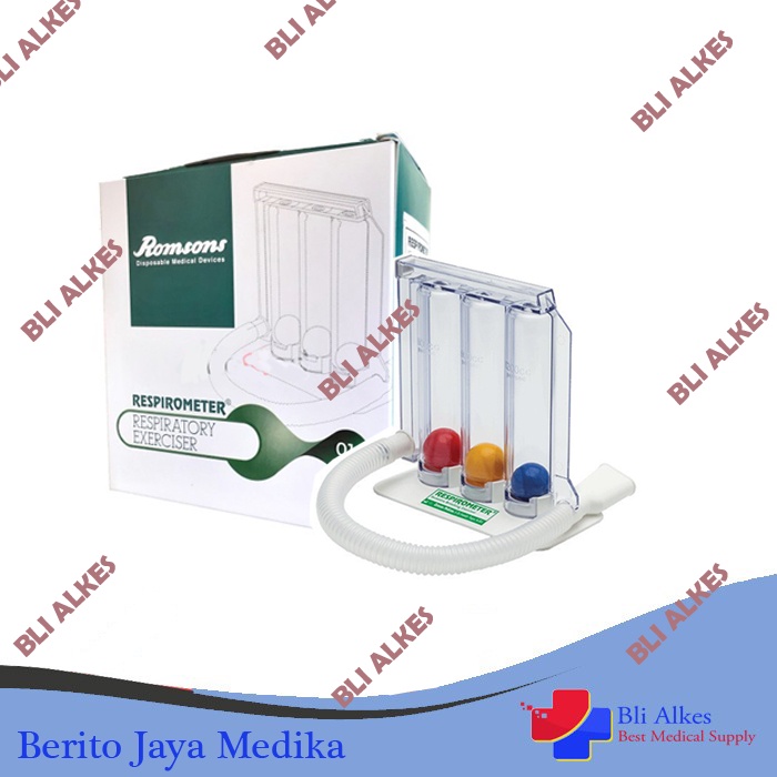 Respirometer Romsons Alat Bantu Pernafasan 3 flow respirometer