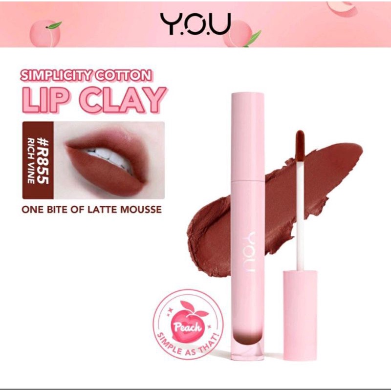 ☘️Yuri Kosmetik☘️ YOU Simplicity Cotton Lip Clay (Lip &amp; Cheek) FREE TRAVEL SIZE