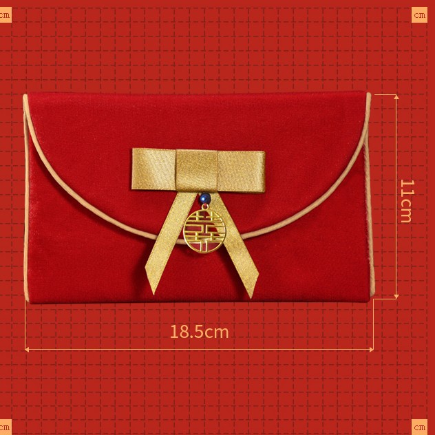 Dompet Angpao Merah Premium Ampao Kain Sangjit Kado Parcel Tahun Imlek Ornamen Imlek Harga Grosir Termurah