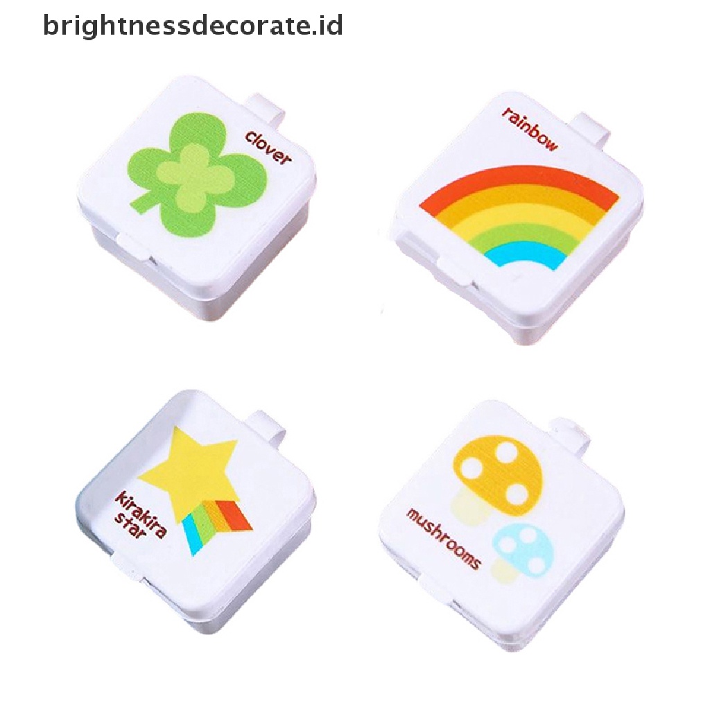 [Birth] 1/4pcs Botol Saus Mini Square Portable Bento Sub-Botol Saus Plastik Kotak [ID]