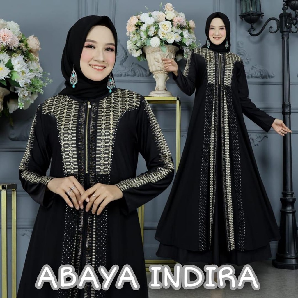 ABAYA INDIRA / Gamis Turkey / Longdress Muslimah / Maxy Formal / Busana Muslim / Dress Kondangan / Pakaian Mewah Arabic