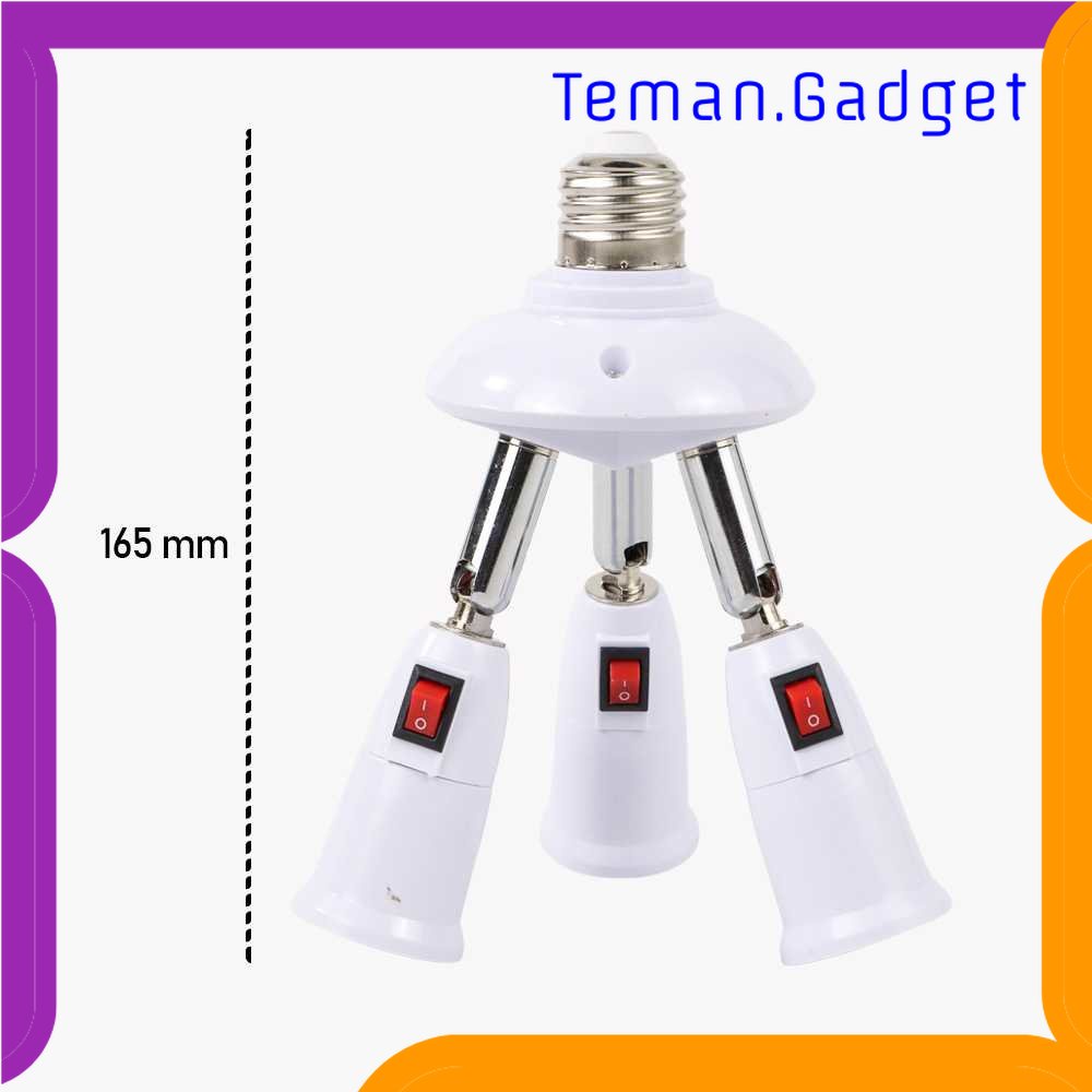 TG - LMP ASMTLED Fitting Lampu Bohlam Studio LED Cabang 3 with Switch E27 - E344