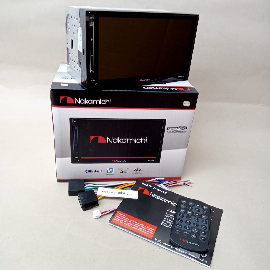 head unit nakamichi 7 inch NA 3101i FULL TOUCHSCREEN  DEKLESS MP5