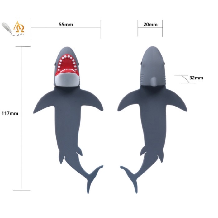 

Terlaris ✨ -Pembatas Buku Unik / Bookmark Edisi Shark 3D Lux Limited- 2.1.23
