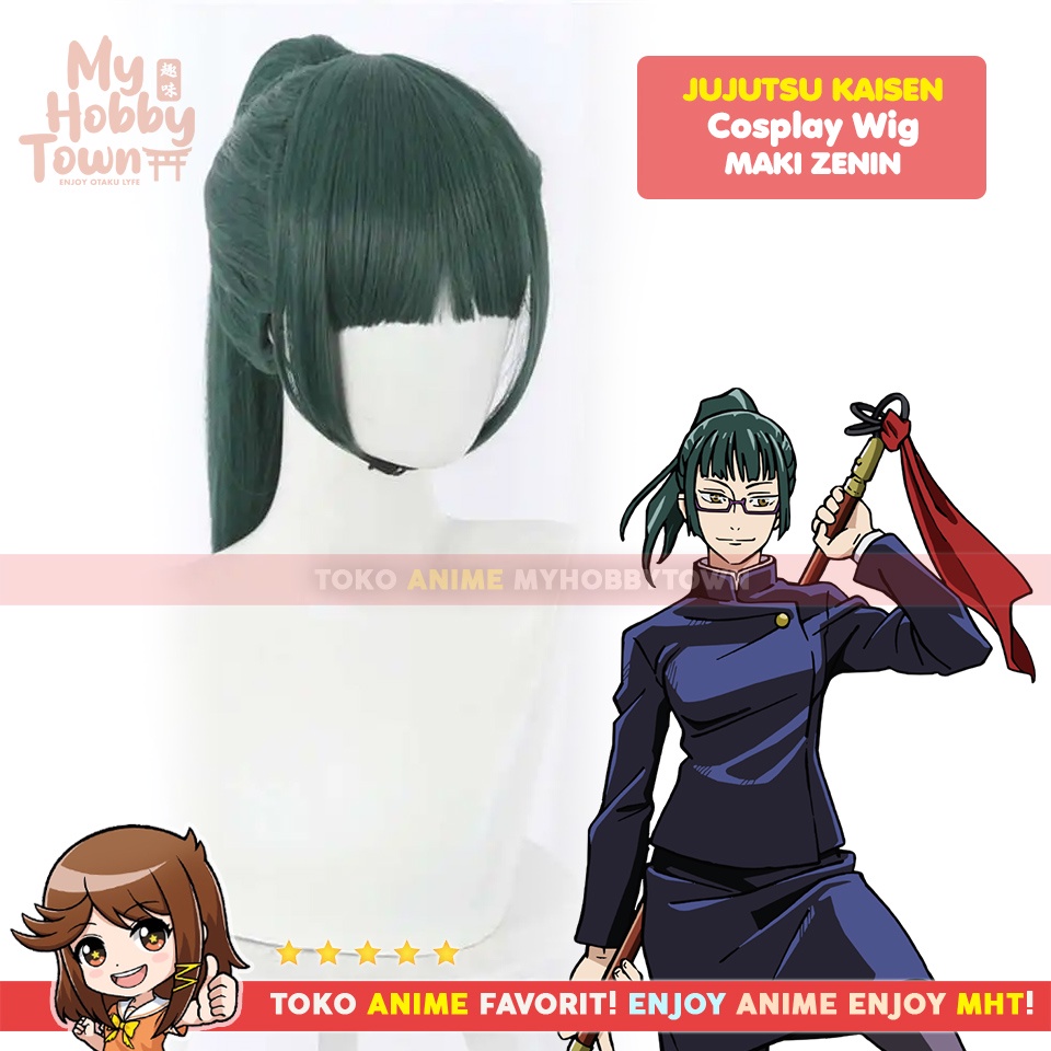 Wig Rambut Palsu Cosplay Anime Jujutsu Kaisen Maki Zenin