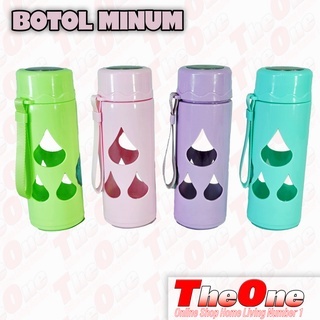 Botol minum kaca/botol minum kaca 430ml/Botol minum kaca tahan panas