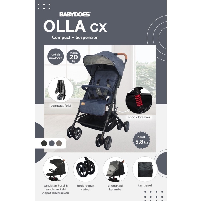 Baby Does Stroller Olla CX Compact CH - SY 314 / Stroller Bayi Olla CX Cabin Size