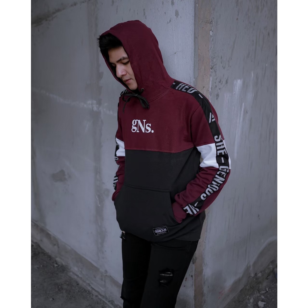 Sweater Hoodie Kombinasi 3D Gns Original Distro Premium - Hoodi Jumper Tebal