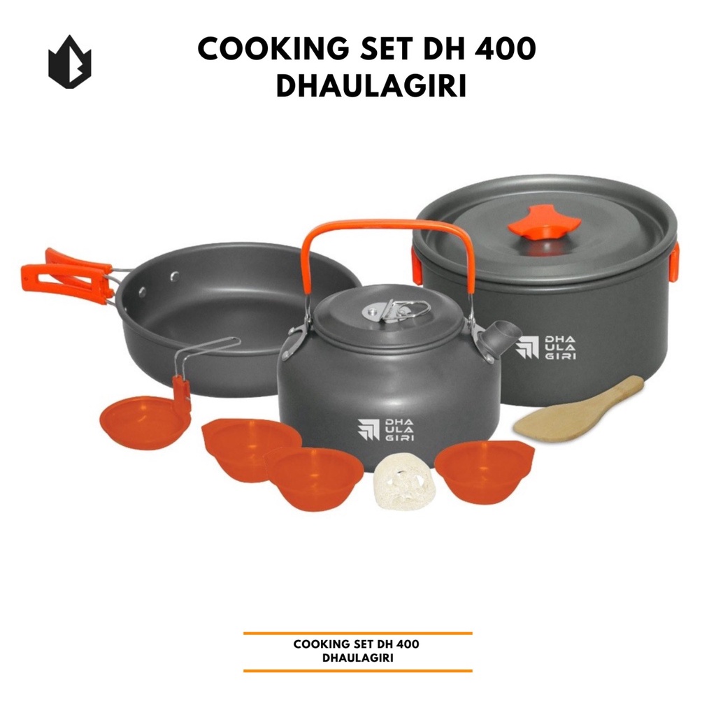 BISA CODCooking Set Dhaulagiri DH 400 - Nesting Set - Alat Masak Camping - Coking Set Hiking Camping