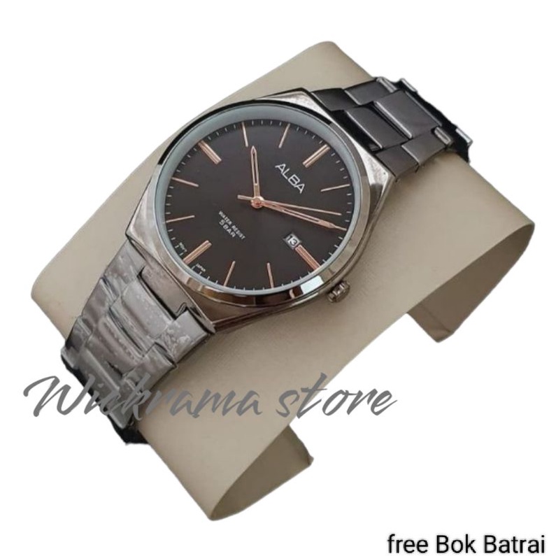 Jam Tangan Pria ALBA clasic Anti Air Keren  Murah Free Bok