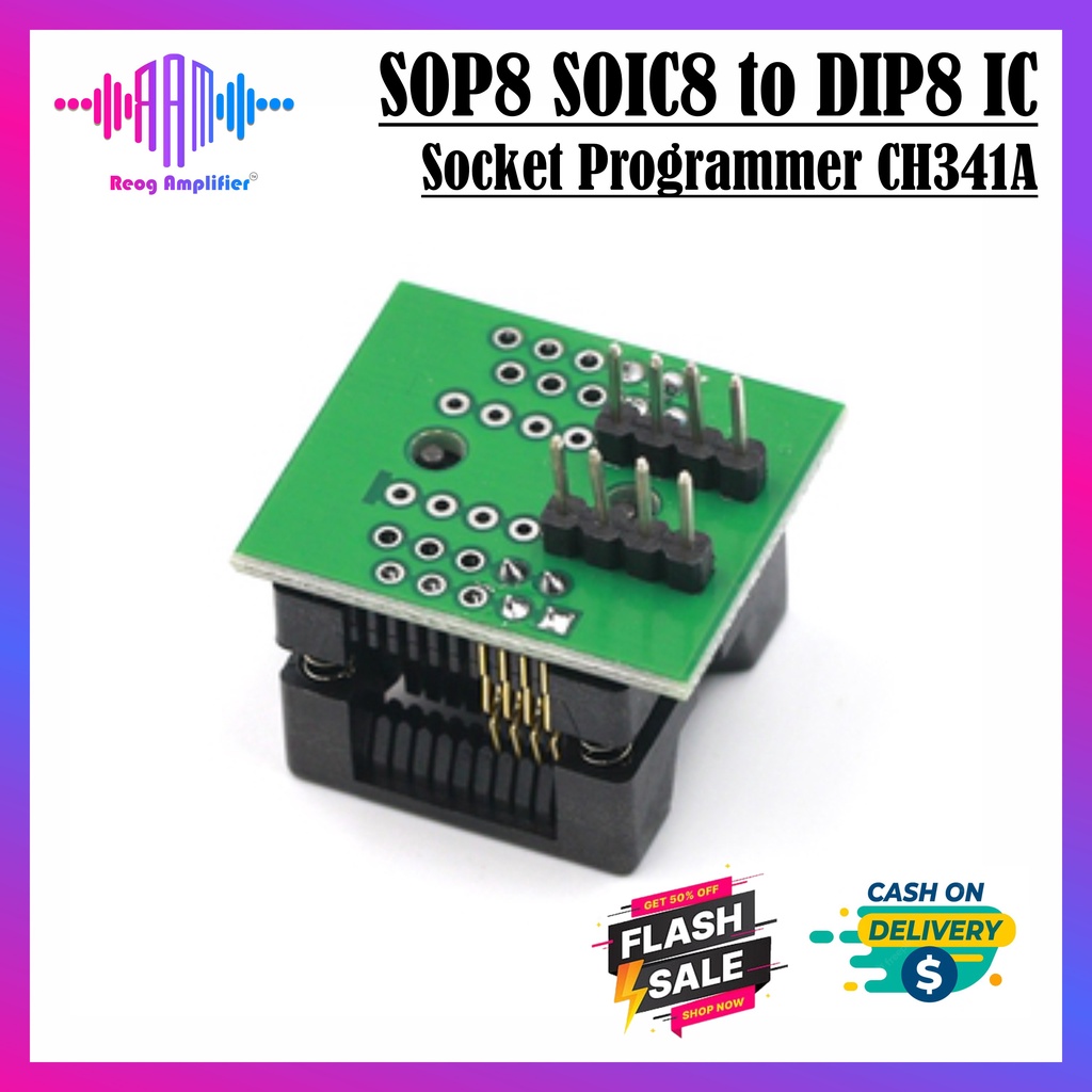 SOP8 SOIC8 to DIP8 IC Socket Programmer CH341A Adapter Converter 150milSOP8 SOIC8 to DIP8 IC Socket Programmer CH341A Adapter Converter 150mil