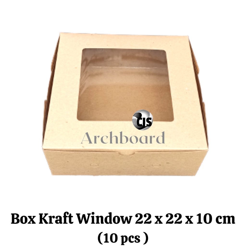 

Box Kraft Window 22 x 22 x 10 / Dus Box Kotak Laminasi Dalam (10 pcs)