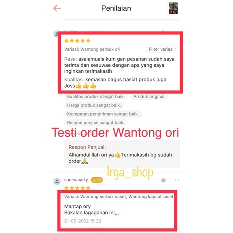 Wantong Serbuk Asli Harga Persachet