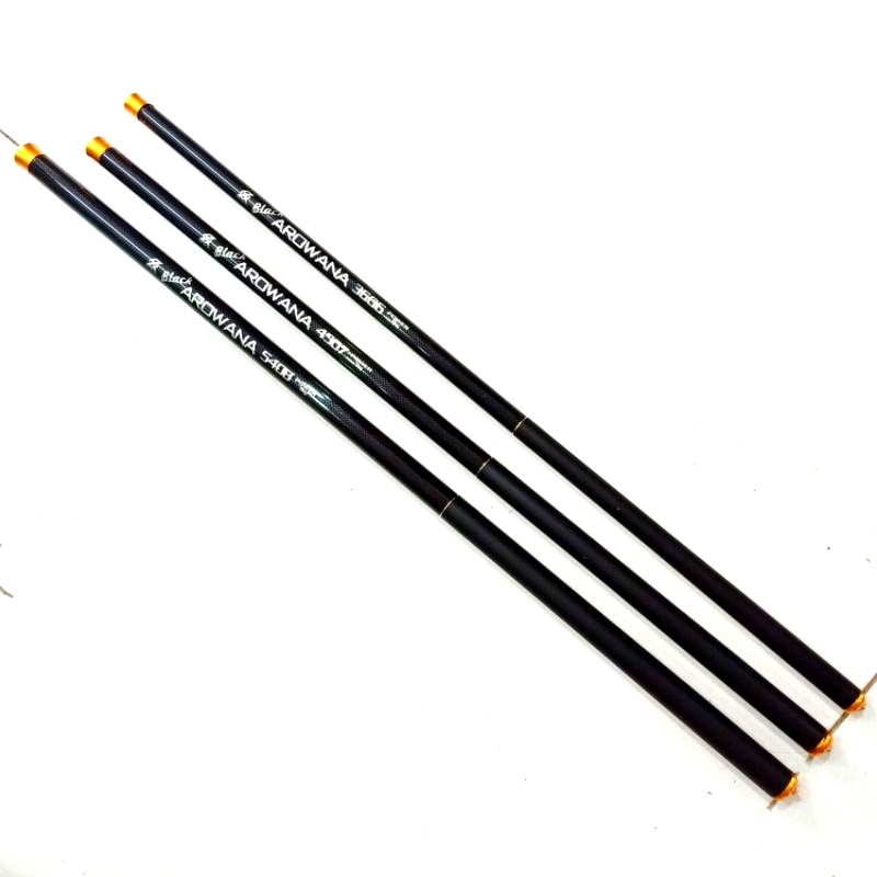 Joran Tegek Axz Black Arowana Panjang 360cm 450cm 540cm Kaku Drag 5 kg Galatama Galapung Sungai Kola
