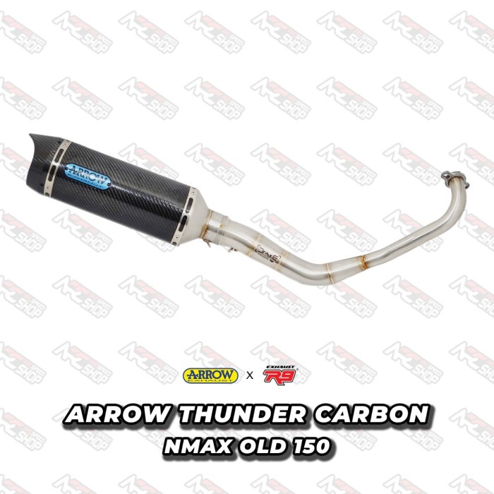 Knalpot Arrow Thunder Carbon Yamaha Nmax 150 Old Fullsystem Header R9 #Original