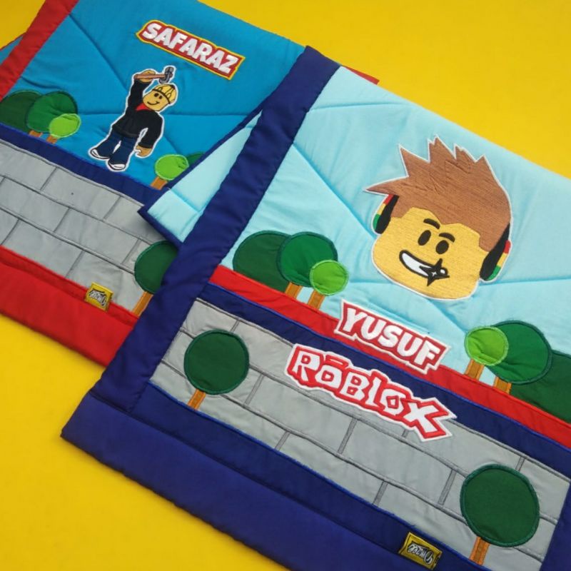 Sajadah anak bordir karakter dan nama