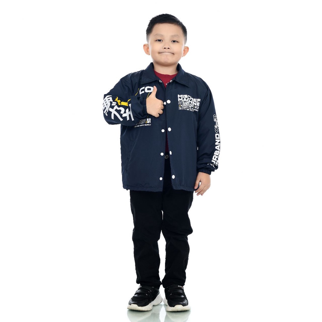 Jaket Coach Anak Anak Windproof Laki Laki-Perempuan Usia 1-11thn