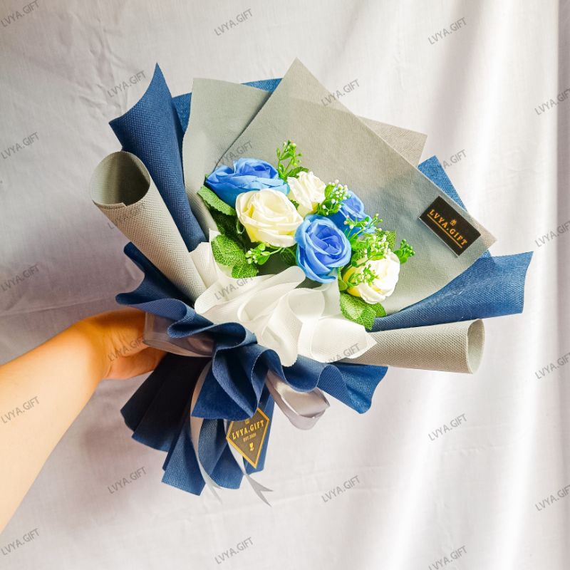 (BUNGA 0001) Buket bunga artificial 6 kuntum | buket bunga wisuda  | Buket bunga wisuda | Buket bunga | Handbouquet | Flower handbouqet | Flower bouquet | Buket bunga artificial