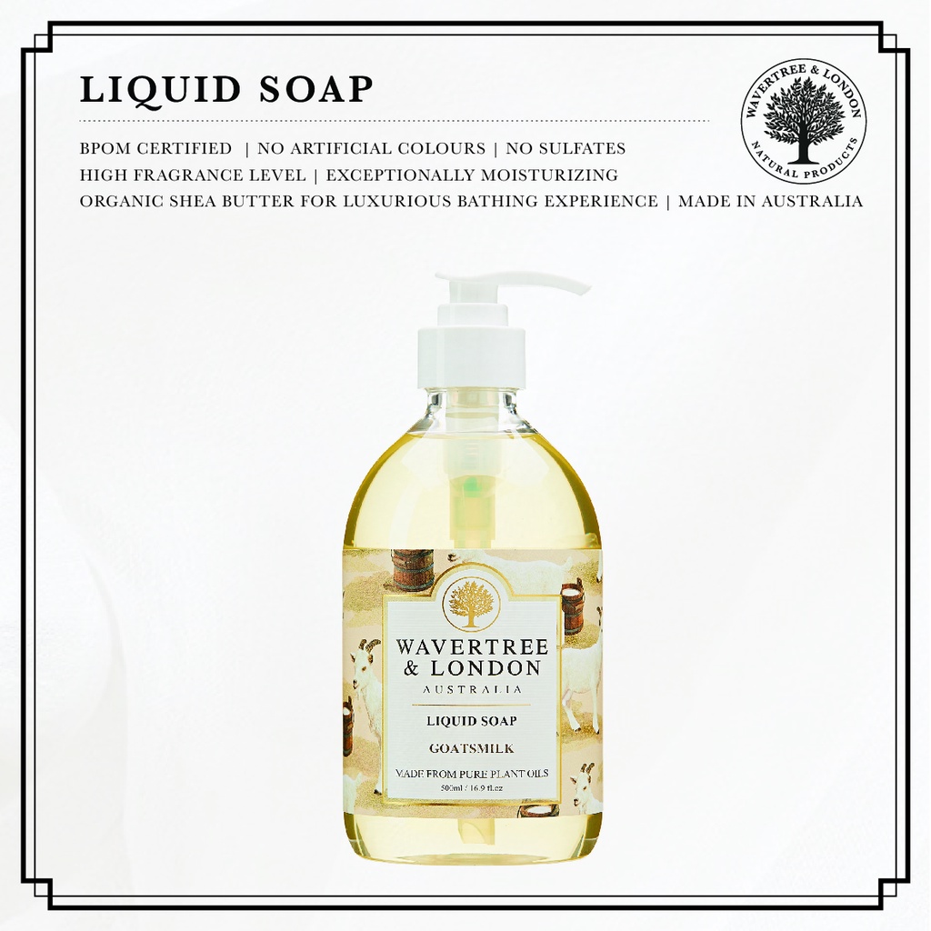 Wavertree and London Goat Milk Liquid Soap 500 ML Sabun Cair Sabun Mandi Organik
