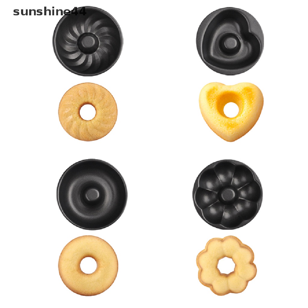 Sunshine New Non-Stick Carbon Steel Hitam Mini Reusable Pumpkin Mold Lace Cake Cetakan Donat Cetakan Kue Tart Buah Cetakan Pie Pan Muffin Kue Cetakan Alat Baking.