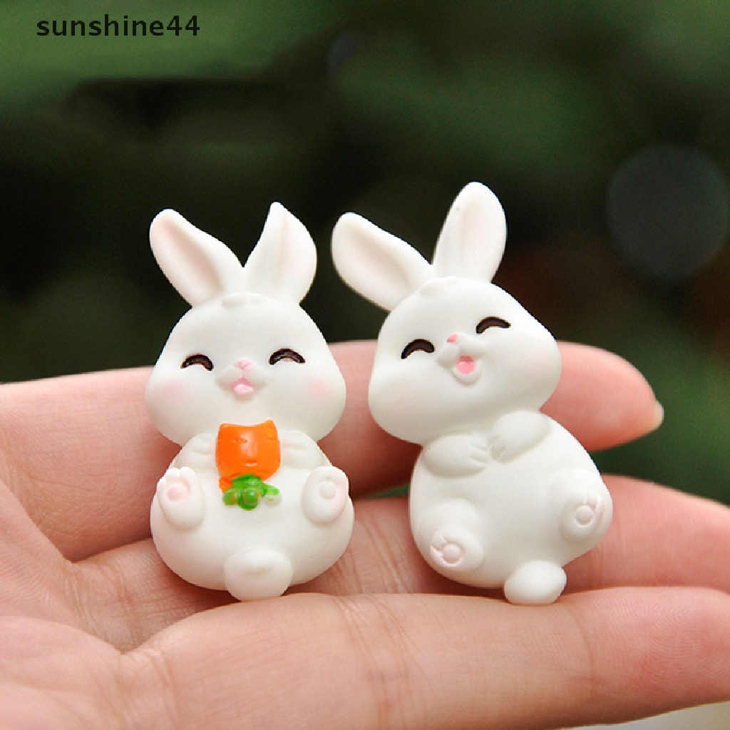 Sunshine Kartun Get Rich Rabbit Micro Landscape Resin Kerajinan Ornamen Berkebun DIY.