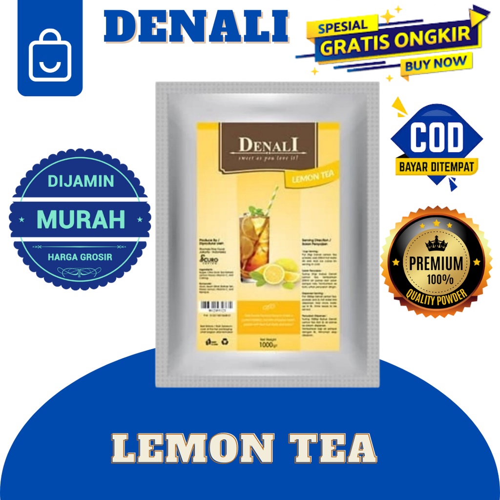 

DENALI LEMON TEA POWDER RASA LEMON TEH FRAPPE MINUMAN KEKINIAN