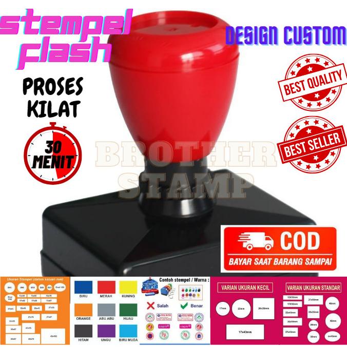

HOT SALE STEMPEL CUSTOM / 43X55 mm / OTOMATIS TINTA /BISA 2 WARNA