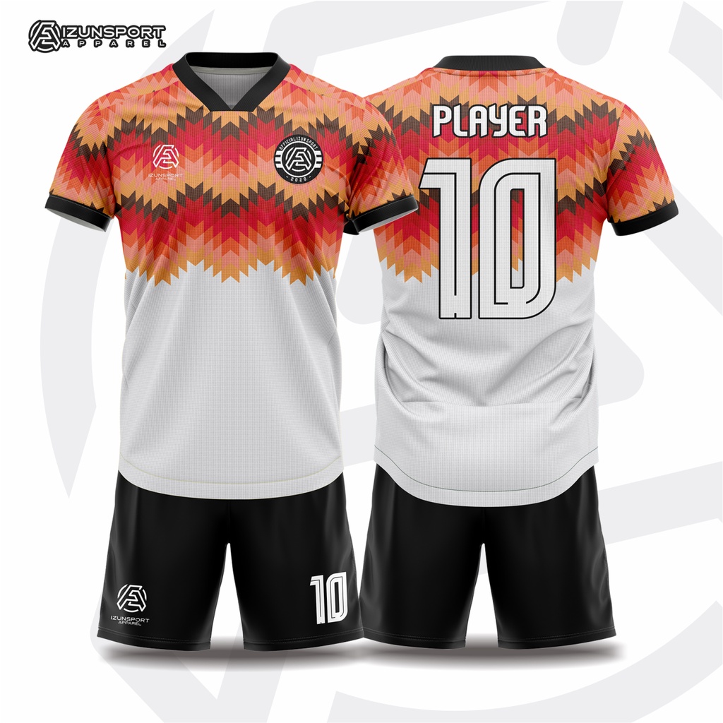 setelan jersey full printing sepakbola futsal custome satuan motif daun kekinian 0.46