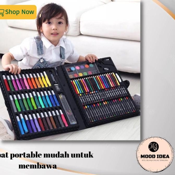

T56♤ (MI) Crayon Set Mewarnai Melukis Pensil Menggambar 150 Pcs / Alat Tulis Anak Kirim Langsung