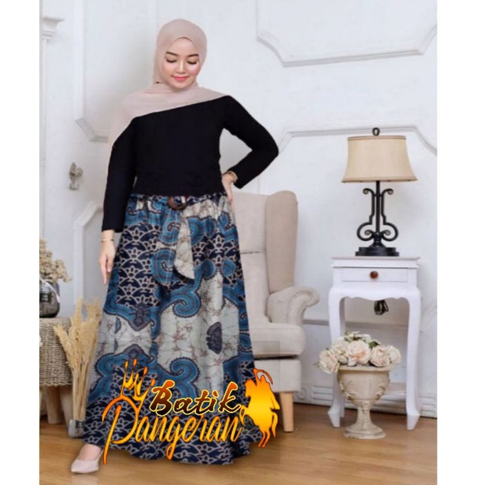 ROK BATIK KATUN PREMIUM MODEL PAYUNG BAWAHAN BATIK