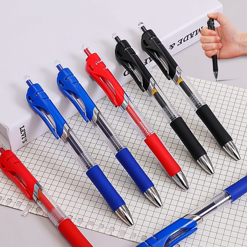 HZ Pulpen Gel Ink 0.5mm Standar Pulpen Alat Tulis Kantor Sekolah Pena Pen Pencet Tinta Cair