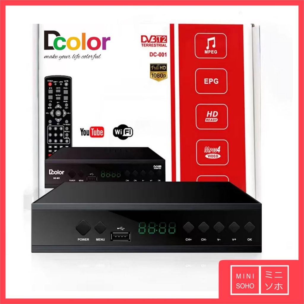 STB TV Digital DVB T2 Youtube Full HD 1080p (Set Top Box) Wifi DColor