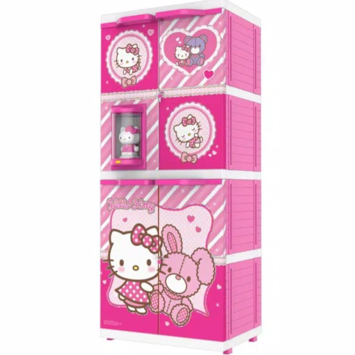 JUMBO PREMIUM - LEMARI PLASTIK NAIBA HELLO KITTY DORAEMON JUMBO SUSUN