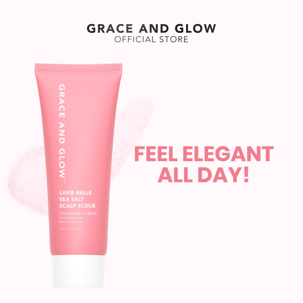 Jual Grace and Glow Lavie Belle Sea Salt Hair Scalp Scrub Hair Scrub