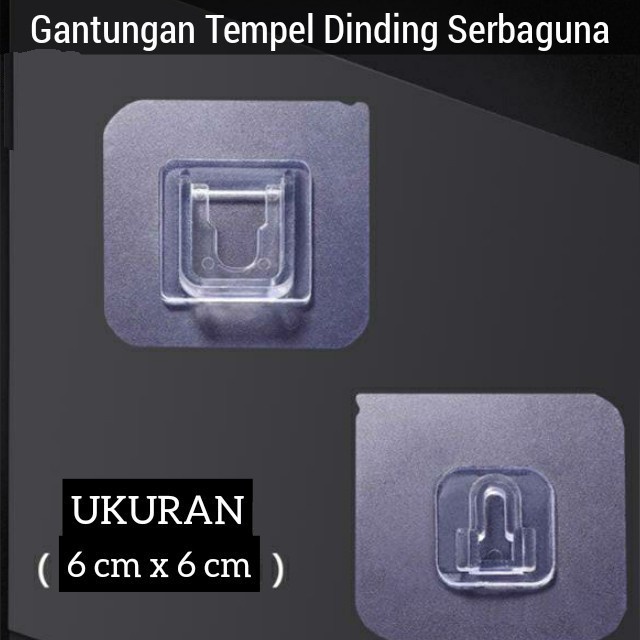 (Serba Serbi)Pengait Barang Perabot Double Tape / Gantungan Sepasang 1 Set Tempel Plus Minus Kualitas Premium