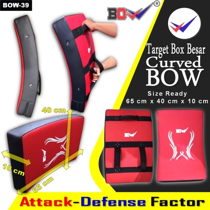 Target Target Kotak Box Besar Tameng Bow Curved Silat Taekwondo Pad Kick Bow