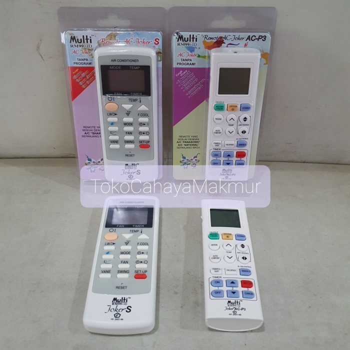 Remot Remote AC AC-P3 &amp; Sharp / Remote AC Joker Original Tanpa Program