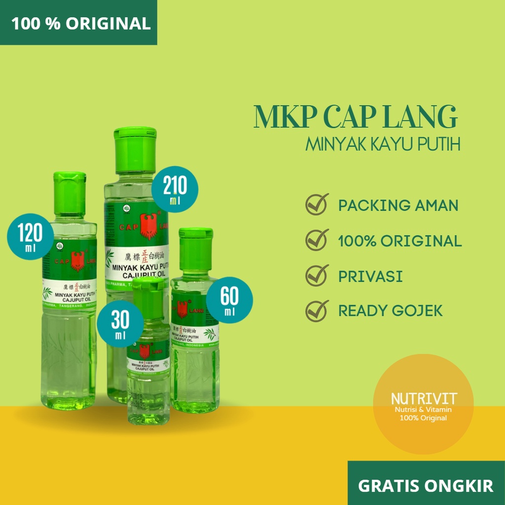 MINYAK KAYU PUTIH CAP LANG 210 ML / MKP LANG 210 ML