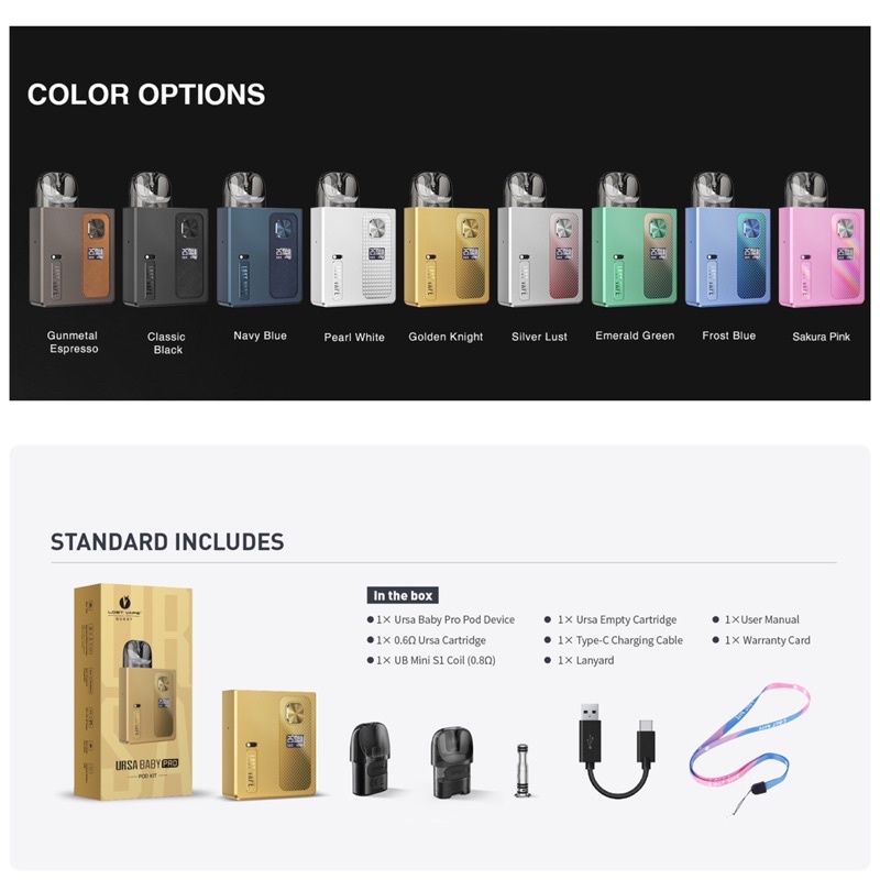 Lost Vape Ursa Baby Pro Pod Kit 25W 900mAh Authentic