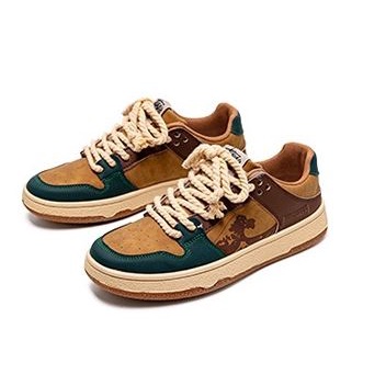 Sepatu Sneakers Pria Ties Brown Import - sepatu casual import