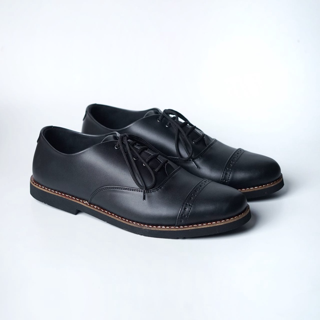 EDRIC BLACK |ManNeedMe x Jack| Sepatu Oxford Pria | Pantofel Formal ORIGINAL