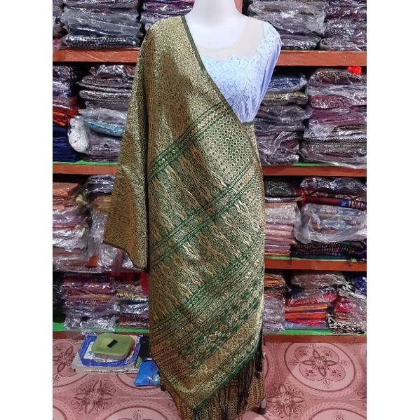 Songket Tumtuman Tanpa Sambung Benang Berlian Super