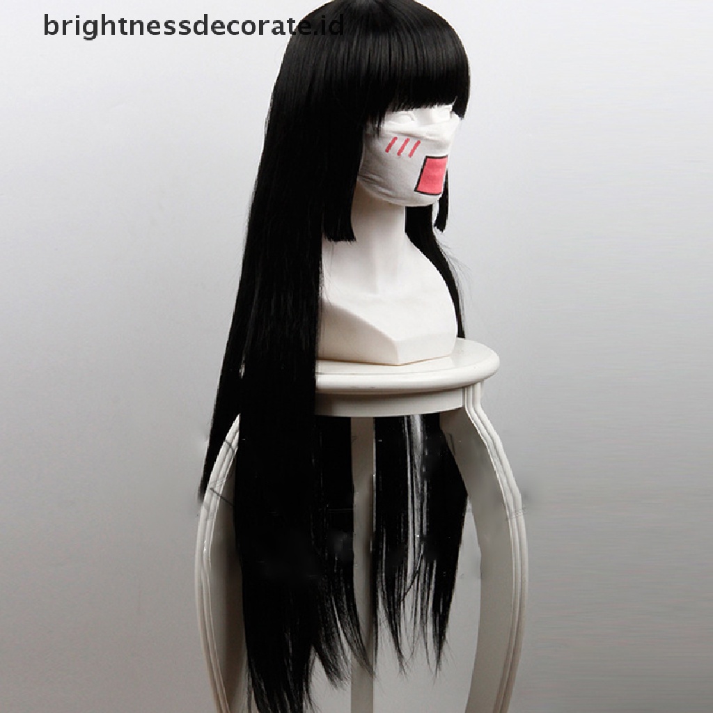 [Birth] Anime Kartun Karakter Jabami Yumeko Hitam Panjang Lurus Wig Cosplay Pesta [ID]