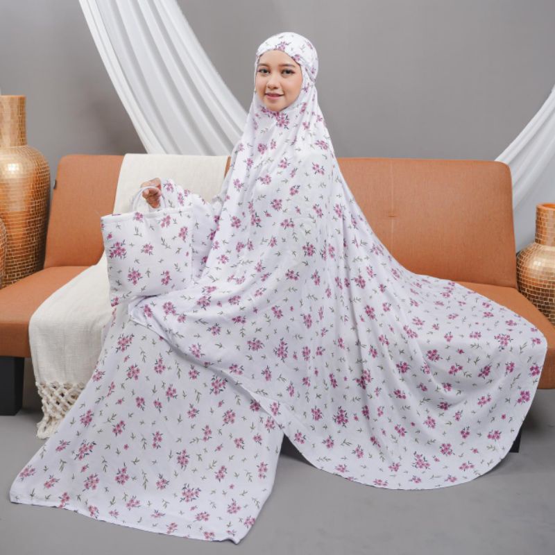 MUKENA BALI TIE-DYE / MUKENA RAYON JUMBO / MUKENA DEWASA KHADIJAH / MUKENA MOTIF BUNGA MURAH